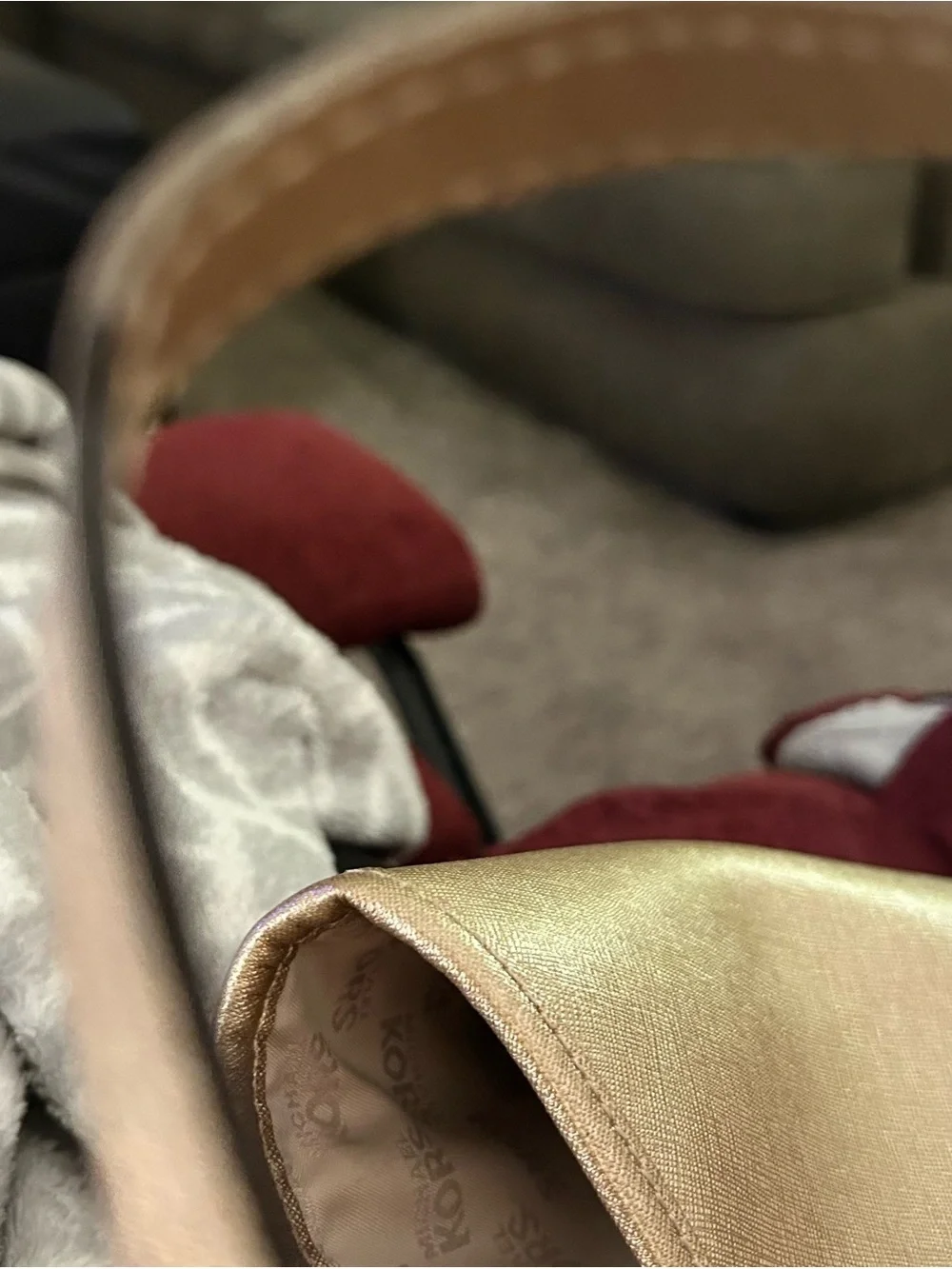 Michael Kors Metallic Gold Tote with MK Emblem